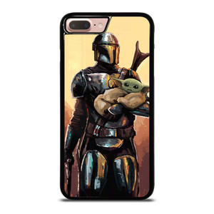 BABY YODA AND THE MANDALORIAN STAR WARS ART iPhone 7 / 8 Plus Case Cover