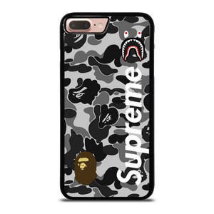 BAPE CAMO SHARK LOGO X SUPREME iPhone 7 / 8 Plus Case Cover