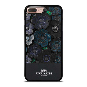COACH NEW YORK BLACK TEA ROSE iPhone 7 / 8 Plus Case Cover