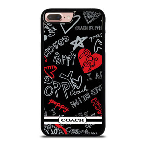 COACH NEW YORK POPPY BLACK iPhone 7 / 8 Plus Case Cover
