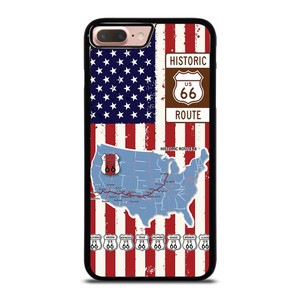 HISTORICAL ROUTE 66 USA FLAG iPhone 7 / 8 Plus Case Cover