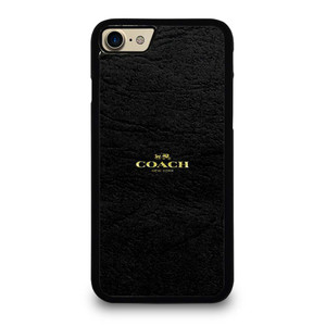 COACH NEW YORK BLACK LEATHER iPhone 7 / 8 Case Cover COACH NEW YORK BLACK LEATHER iPhone 7 / 8 Case Cover