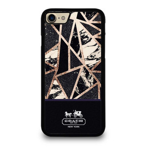 COACH NEW YORK GOLD BLACK TEXTURE iPhone 7 / 8 Case Cover COACH NEW YORK GOLD BLACK TEXTURE iPhone 7 / 8 Case Cover