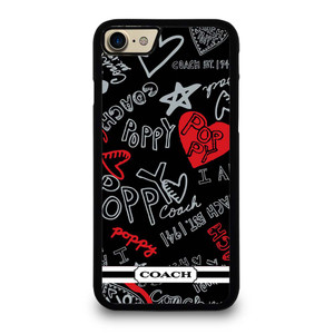 COACH NEW YORK POPPY BLACK iPhone 7 / 8 Case Cover