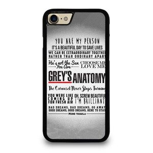 GREY'S ANATOMY QUOTES iPhone 7 / 8 Case Cover GREY'S ANATOMY QUOTES iPhone 7 / 8 Case Cover