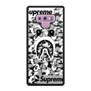 BAPE SHARK LOGO SUPREME BLACK WHITE Samsung Galaxy Note 9 Case Cover BAPE SHARK LOGO SUPREME BLACK WHITE Samsung Galaxy Note 9 Case Cover