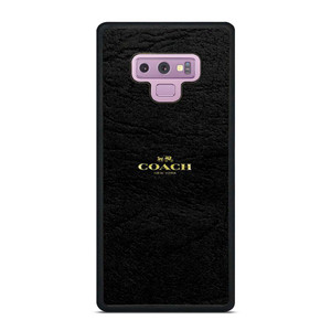 COACH NEW YORK BLACK LEATHER Samsung Galaxy Note 9 Case Cover