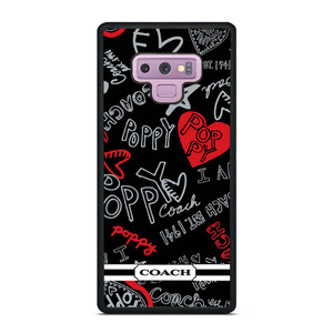 COACH NEW YORK POPPY BLACK Samsung Galaxy Note 9 Case Cover