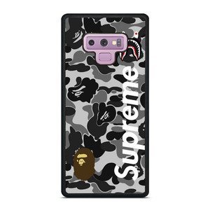 BAPE CAMO SHARK LOGO X SUPREME Samsung Galaxy Note 8 Case Cover
