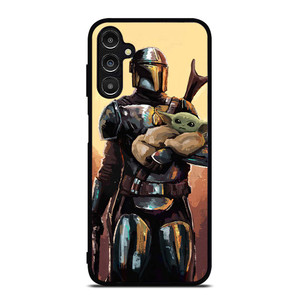 BABY YODA AND THE MANDALORIAN STAR WARS ART Samsung Galaxy A14 Case Cover BABY YODA AND THE MANDALORIAN STAR WARS ART Samsung Galaxy A14 Case Cover