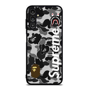BAPE CAMO SHARK LOGO X SUPREME Samsung Galaxy A14 Case Cover