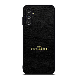 COACH LOGO TEXTURE BLACK Samsung Galaxy A14 Case Cover