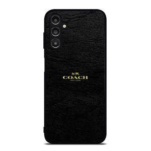 COACH NEW YORK BLACK LEATHER Samsung Galaxy A14 Case Cover COACH NEW YORK BLACK LEATHER Samsung Galaxy A14 Case Cover