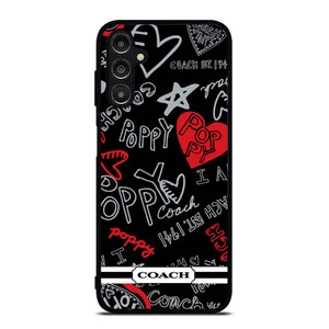 COACH NEW YORK POPPY BLACK Samsung Galaxy A14 Case Cover COACH NEW YORK POPPY BLACK Samsung Galaxy A14 Case Cover