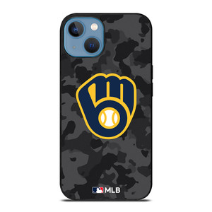 MILWAUKEE BREWERS BASEBALL BLACK CAMO iPhone 13 Case Cover MILWAUKEE BREWERS BASEBALL BLACK CAMO iPhone 13 Case Cover