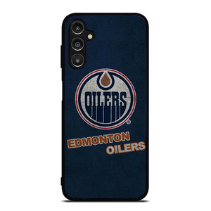 EDMONTON OILERS LOGO BLUE SUEDE Samsung Galaxy A14 Case Cover