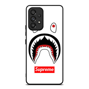 BAPE CAMO SHARK SUPREME WHITE Samsung Galaxy A53 Case Cover BAPE CAMO SHARK SUPREME WHITE Samsung Galaxy A53 Case Cover