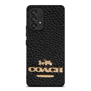 COACH NEW YORK BLACK LEATHER 2 Samsung Galaxy A53 Case Cover