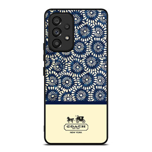 COACH NEW YORK BLUE FLORAL BATIK Samsung Galaxy A53 Case Cover