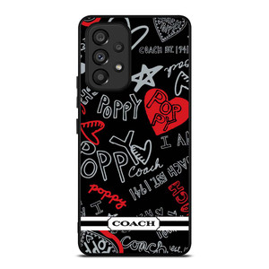 COACH NEW YORK POPPY BLACK Samsung Galaxy A53 Case Cover COACH NEW YORK POPPY BLACK Samsung Galaxy A53 Case Cover