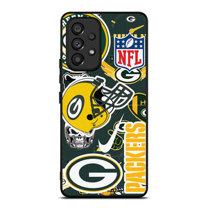 GREEN BAY PACKERS NFL STICKER BOMB Samsung Galaxy A53 Case Cover