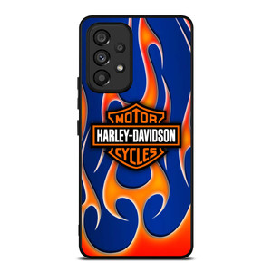 HARLEY DAVIDSON BLUE FLAME LOGO Samsung Galaxy A53 Case Cover