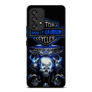 HARLEY DAVIDSON SKULL BLUE Samsung Galaxy A53 Case Cover HARLEY DAVIDSON SKULL BLUE Samsung Galaxy A53 Case Cover