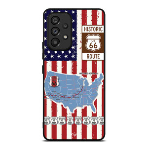 HISTORICAL ROUTE 66 USA FLAG Samsung Galaxy A53 Case Cover