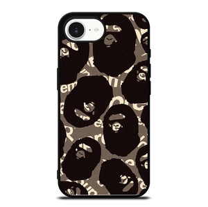 A BATHING APE SUPREME BLACK iPhone 16e Case Cover