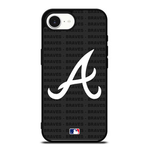 ATLANTA BRAVES BASEBALL BLACK iPhone 16e Case Cover ATLANTA BRAVES BASEBALL BLACK iPhone 16e Case Cover