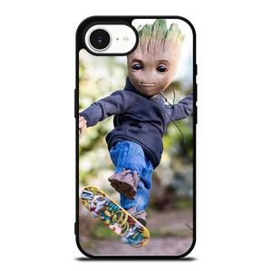 BABY GROOT SKATEBOARD iPhone 16e Case Cover