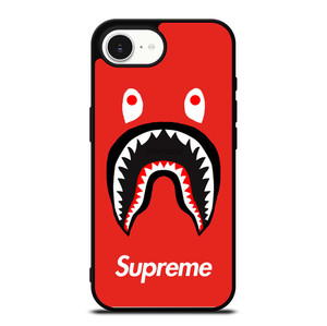 BAPE SHARK SUPREME RED iPhone 16e Case Cover BAPE SHARK SUPREME RED iPhone 16e Case Cover