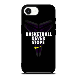 BASKETBALL NEVER STOPS BLACK MAMBA iPhone 16e Case Cover