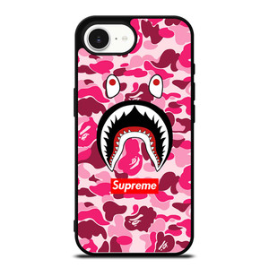 CAMO BATHING APE SUPREME PINK iPhone 16e Case Cover