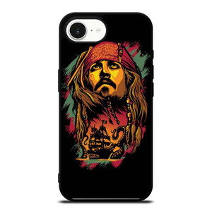 CAPTAIN JACK PIRATES OF THE CARIBBEAN ART iPhone 16e Case Cover