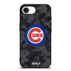 CHICAGO CUBS BASEBALL BLACK CAMO iPhone 16e Case Cover
