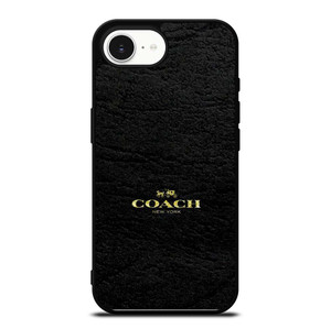 COACH LOGO TEXTURE BLACK iPhone 16e Case Cover