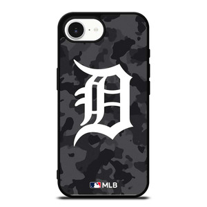 DETROIT TIGERS BASEBALL BLACK CAMO iPhone 16e Case Cover