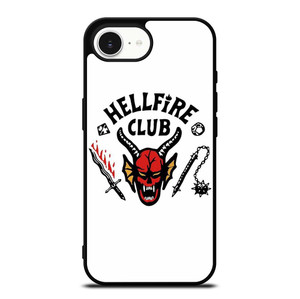 HELLFIRE CLUB STRANGER THING WHITE iPhone 16e Case Cover HELLFIRE CLUB STRANGER THING WHITE iPhone 16e Case Cover