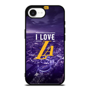I LOVE LA LAKERS NBA LOGO iPhone 16e Case Cover I LOVE LA LAKERS NBA LOGO iPhone 16e Case Cover