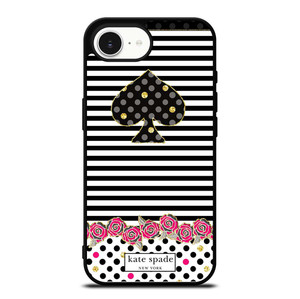 KATE SPADE NEW YORK LOGO STRIPES POLKADOTS iPhone 16e Case Cover