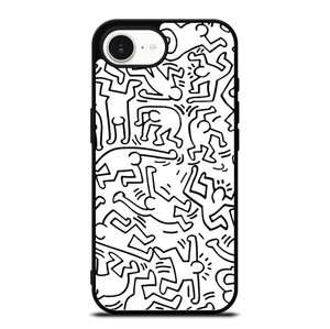 KEITH HARING BLACK WHITE iPhone 16e Case Cover