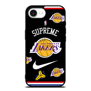 LA LAKERS NBA X SUPREME NIKE iPhone 16e Case Cover LA LAKERS NBA X SUPREME NIKE iPhone 16e Case Cover