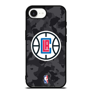 LOS ANGELES CLIPPERS BLACK CAMO iPhone 16e Case Cover