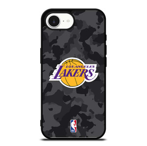 LOS ANGELES LAKERS BLACK CAMO iPhone 16e Case Cover