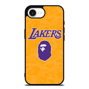 LOS ANGELES LAKERS X BAPE CAMO iPhone 16e Case Cover LOS ANGELES LAKERS X BAPE CAMO iPhone 16e Case Cover