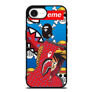 LUFFY ONE PIECE SUPREME BAPE iPhone 16e Case Cover