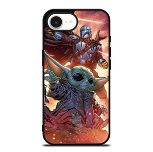 MANDALORIAN AND BABY YODA STAR WARS iPhone 16e Case Cover MANDALORIAN AND BABY YODA STAR WARS iPhone 16e Case Cover