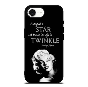 MARILYN MONROE BLACK QUOTES iPhone 16e Case Cover MARILYN MONROE BLACK QUOTES iPhone 16e Case Cover