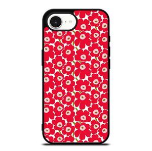 MARIMEKO PATTERN RED POPPY FLOWER iPhone 16e Case Cover